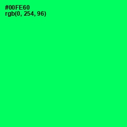 #00FE60 - Spring Green Color Image