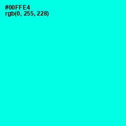 #00FFE4 - Cyan / Aqua Color Image