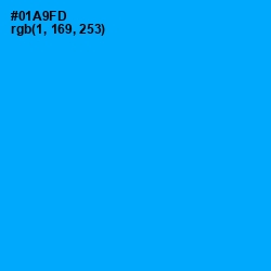 #01A9FD - Dodger Blue Color Image