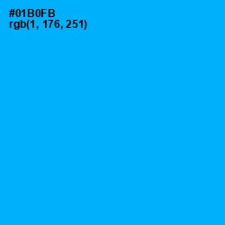 #01B0FB - Cerulean Color Image