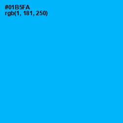 #01B5FA - Cerulean Color Image