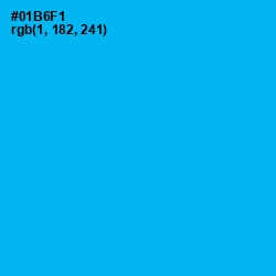 #01B6F1 - Cerulean Color Image