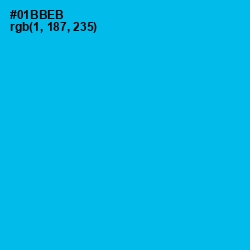 #01BBEB - Cerulean Color Image