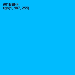 #01BBFF - Cerulean Color Image