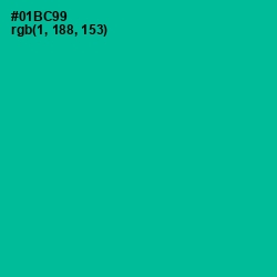 #01BC99 - Persian Green Color Image