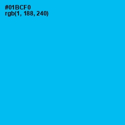 #01BCF0 - Cerulean Color Image