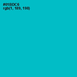 #01BDC6 - Cerulean Color Image