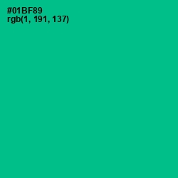 #01BF89 - Persian Green Color Image