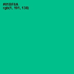 #01BF8A - Persian Green Color Image