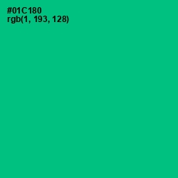 #01C180 - Caribbean Green Color Image