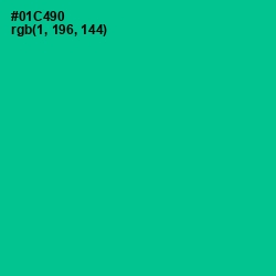 #01C490 - Caribbean Green Color Image