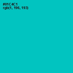 #01C4C1 - Robin's Egg Blue Color Image