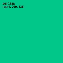 #01C888 - Caribbean Green Color Image