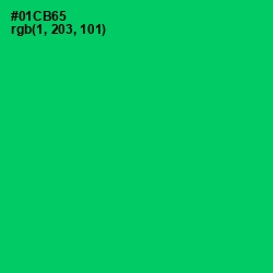 #01CB65 - Malachite Color Image