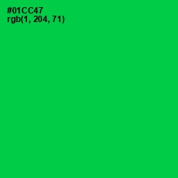 #01CC47 - Malachite Color Image