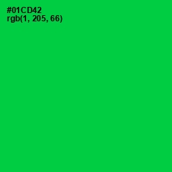 #01CD42 - Malachite Color Image