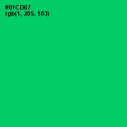 #01CD67 - Malachite Color Image