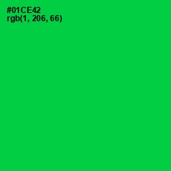 #01CE42 - Malachite Color Image