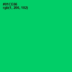 #01CE66 - Malachite Color Image
