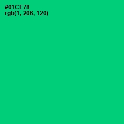 #01CE78 - Malachite Color Image