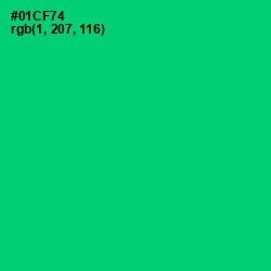 #01CF74 - Malachite Color Image