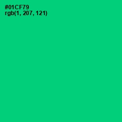 #01CF79 - Malachite Color Image