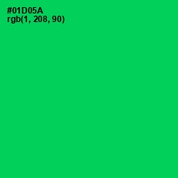 #01D05A - Malachite Color Image