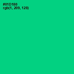 #01D180 - Caribbean Green Color Image