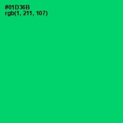 #01D36B - Malachite Color Image