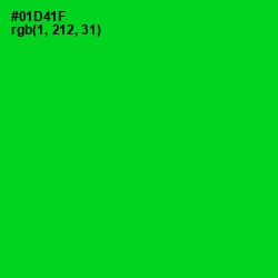 #01D41F - Green Color Image