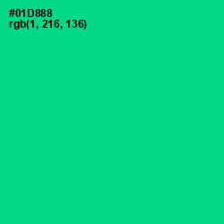 #01D888 - Caribbean Green Color Image