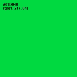 #01D940 - Malachite Color Image