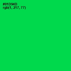 #01D94D - Malachite Color Image