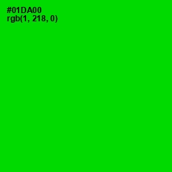#01DA00 - Green Color Image
