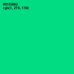 #01DB82 - Caribbean Green Color Image