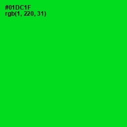 #01DC1F - Green Color Image