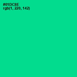 #01DC8E - Caribbean Green Color Image