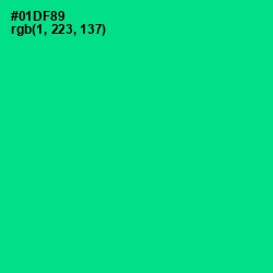 #01DF89 - Caribbean Green Color Image