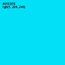 #01E0F6 - Cyan / Aqua Color Image