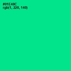 #01E48C - Caribbean Green Color Image