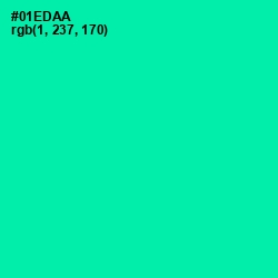 #01EDAA - Caribbean Green Color Image