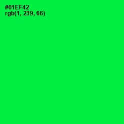 #01EF42 - Malachite Color Image