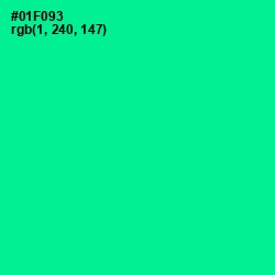 #01F093 - Caribbean Green Color Image