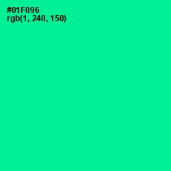 #01F096 - Caribbean Green Color Image