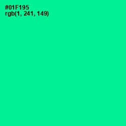 #01F195 - Caribbean Green Color Image