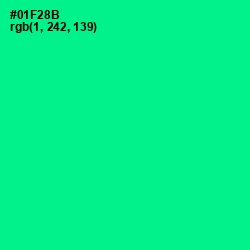 #01F28B - Caribbean Green Color Image