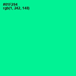 #01F294 - Caribbean Green Color Image