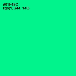 #01F48C - Caribbean Green Color Image