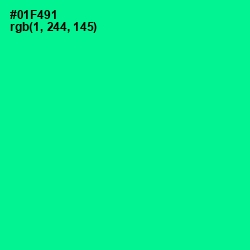 #01F491 - Caribbean Green Color Image