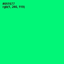 #01F677 - Spring Green Color Image